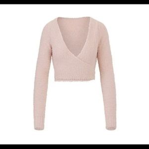 SKIMS Cozy Knit Wrap Top in Dusk
